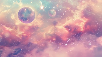粉色梦幻宇宙星云