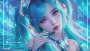 可爱电音琴女