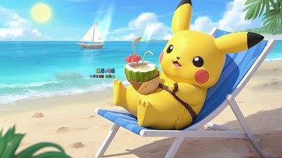 悠闲度假皮卡丘