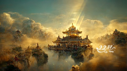 4K唯美梦幻仙境天宫