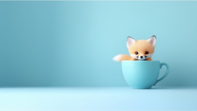 可爱的茶杯小狐狸～