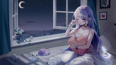 星空夜晚--超清4K唯美女孩