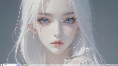 清纯的白发女孩主题