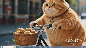 胖胖的橘猫 带土豆回来啦