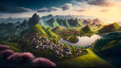 4K  青山绿水小屋   