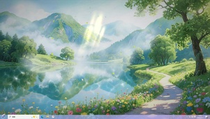 溪花绕岸-桌面主题