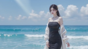 海边气质美女