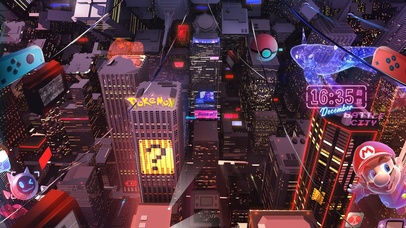 赛博朋克夜晚城市风景