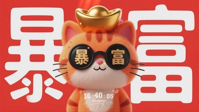 暴富好运喵喵桌面