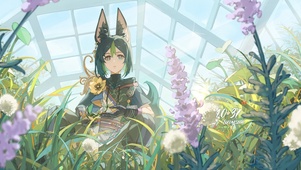 花丛中女孩