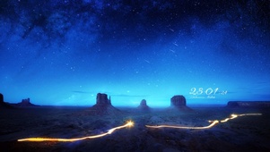 4k 唯美梦幻星空山脉