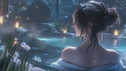 温泉美女