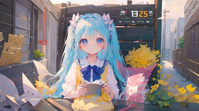 午后小巷女孩