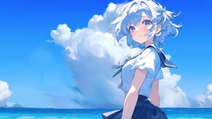 海边美少女