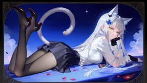 趴着的黑丝jk少女-迷迭香