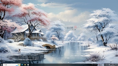 4K童年的雪主题