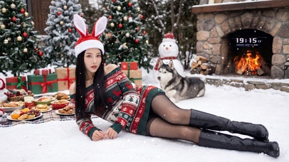 指折花枝，便使庭前又生春意