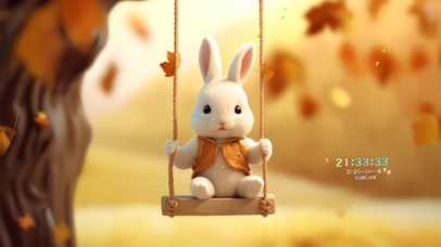 荡秋千的小兔子.秋意