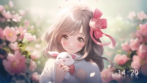 4K 少女与小兔