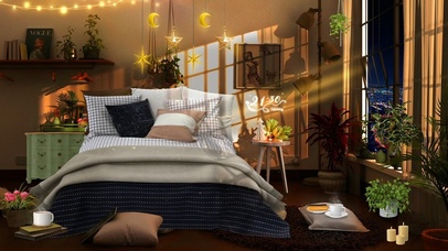 城市夜晚的卧室