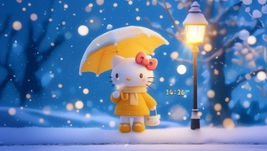 看雪的kitty猫