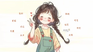 阳关可爱女孩