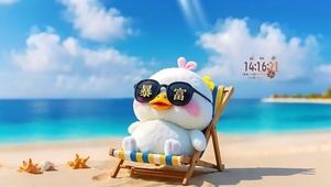 可爱暴富鸭