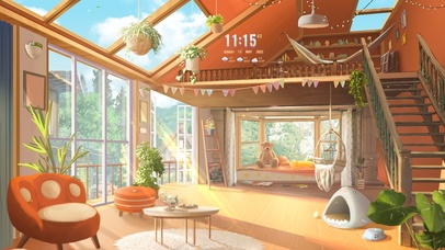 4K唯美治愈日系动漫阳光房间