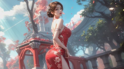 古韵旗袍美少女