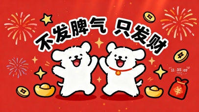 不发脾气只发财