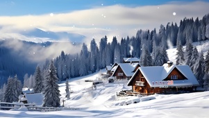 雪中木屋