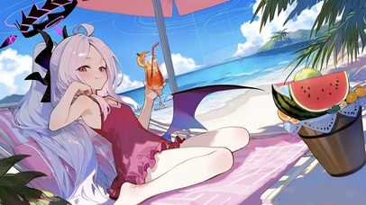 海边沙滩泳装少女-空崎日奈