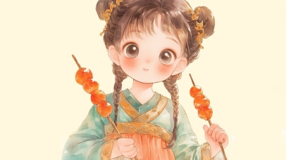 爱吃冰糖葫芦的小女孩