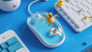 水漾萌鸭鼠标时光