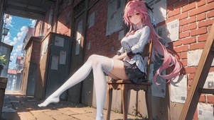 二次元可爱白丝女孩