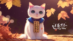 可爱大眼萌猫