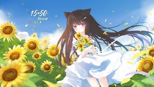 向日葵花田猫耳少女