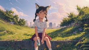 黄昏公园狐女