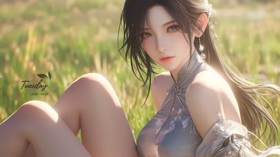 清冷气质旗袍美女