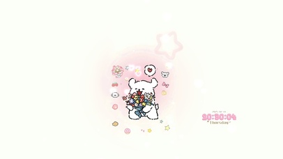 送你花花祝你开心～线条小狗