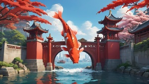 鲤鱼跃龙门