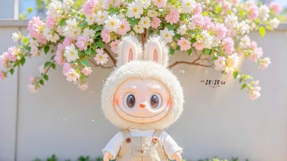 春天樱花labubu