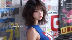清纯短发少女