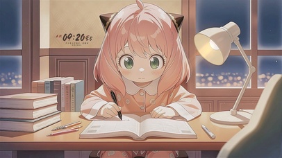 认真写作业的阿尼亚