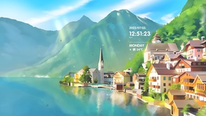 唯美小镇湖景