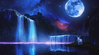 月光下的深林鹿