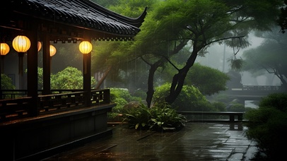 雨天公园