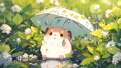 雨中仓鼠