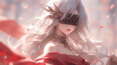 4K古风国风红装少女