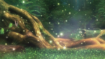 蝴蝶飞舞森林粒子荧光